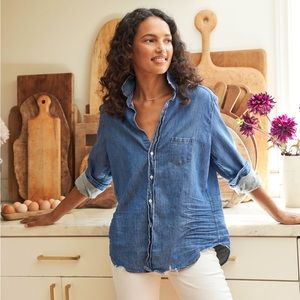 Frank & Eileen Eileen Button-Up in Vintage Stonewashed Indigo